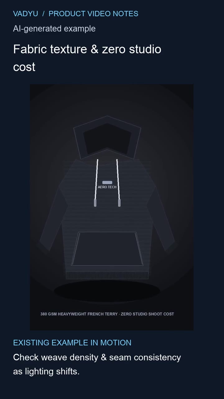 Performance Athleisure Hoodie: a framed apparel product example highlighting fabric texture, seamline consistency, and zero studio costs.